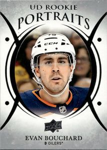 2018-19 Upper Deck Series 1 Hockey - UD Portraits - Rookie #P-64 Evan Bouchard - Edmonton Oilers - A