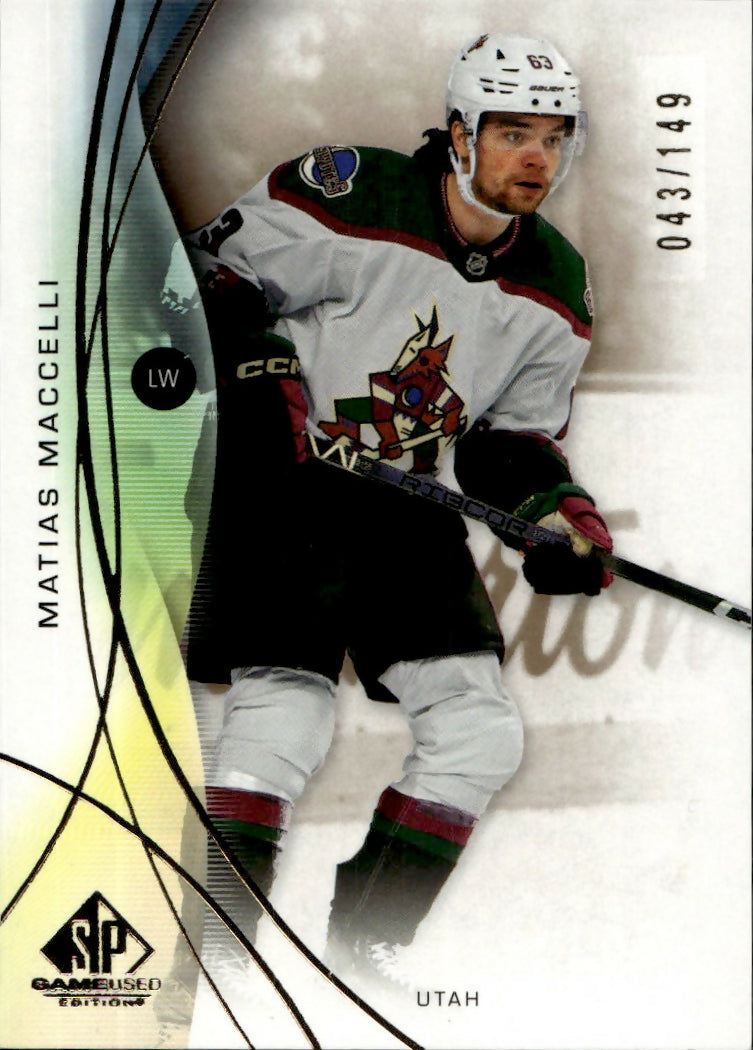 2024-25 Upper Deck SP Game Used Hockey - Base - Gold #80 Matias Maccelli - Arizona Coyotes - A