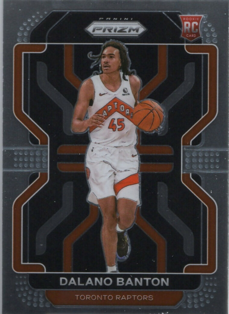 2021-22 Panini Prizm Basketball - Base - Rookie # 328 Dalano Banton - Toronto Raptors