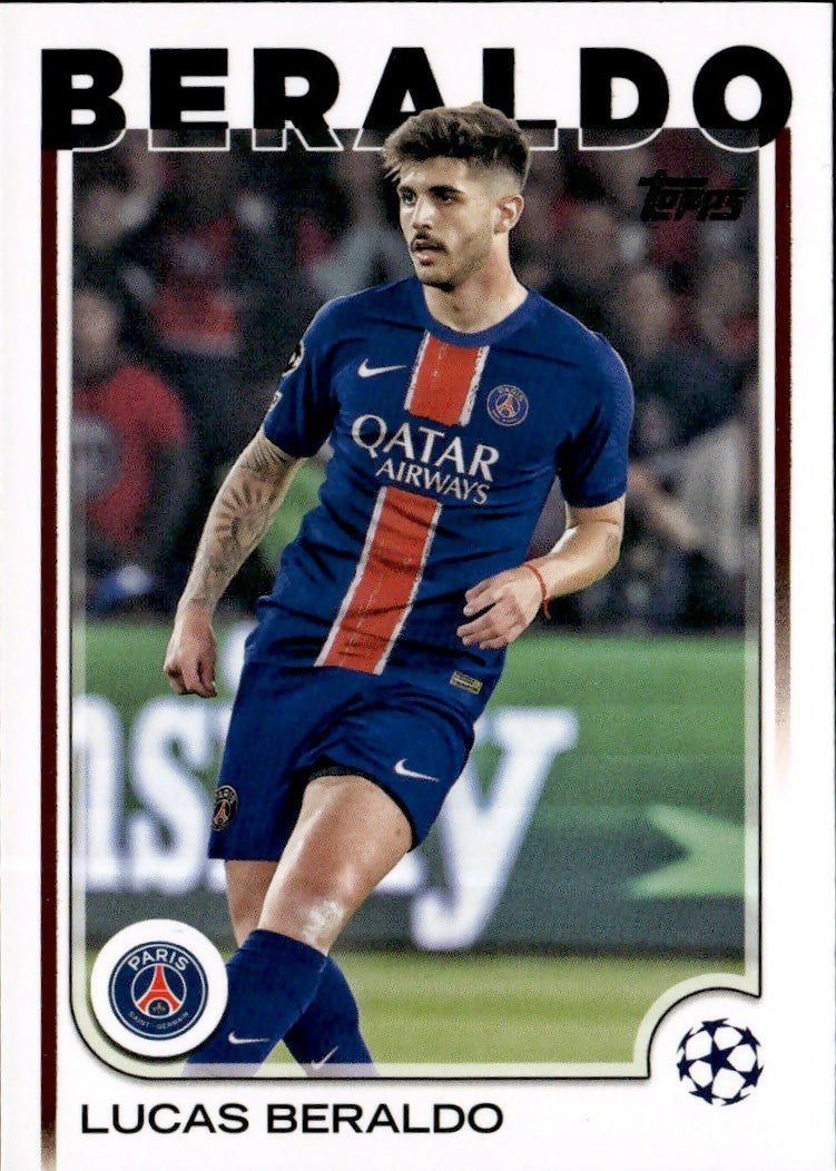 2024-25 Topps UEFA Club Competitions - Base #40 Lucas Beraldo - Paris Saint-Germain - A