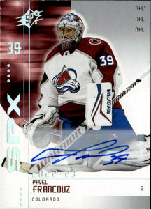 2022-23 Upper Deck SPX Hockey - 2002-23 SPX Retro - Auto #R-44 Pavel Francouz - Colorado Avalanche - A