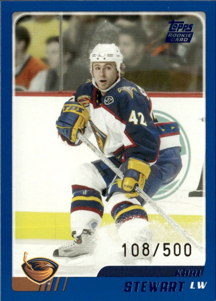 2003-04 Topps Traded - Base - Blue :500 #TT86 Karl Stewart - Atlanta Thrashers - A