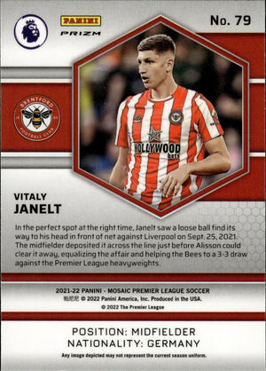 2021-22 Panini Mosaic Premier League - Base - Mosaic Prizm - Rookie #79 Vitaly Janelt - Brentford