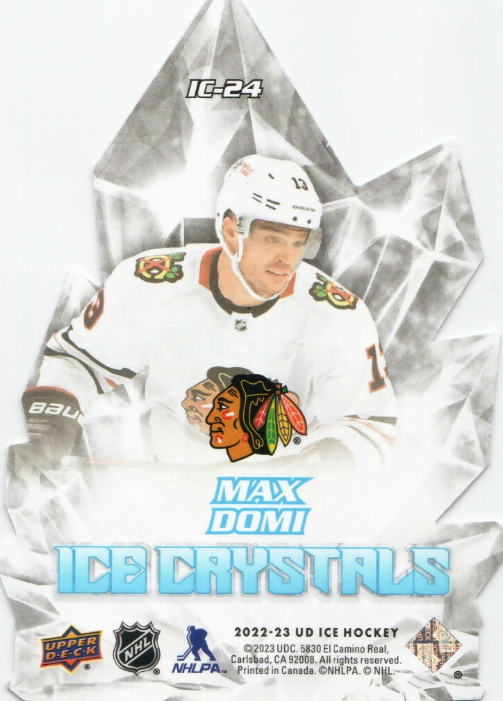 2022-23 Upper Deck Ice Hockey - Ice Crystals #IC-24 Max Domi - Chicago Blackhawks - B