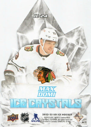 2022-23 Upper Deck Ice Hockey - Ice Crystals #IC-24 Max Domi - Chicago Blackhawks - B