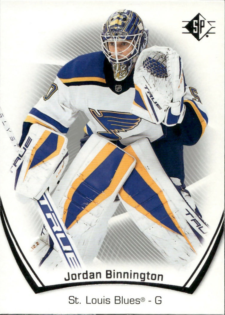 2021-22 Upper Deck SP Authentic Hockey - Base #12 Jordan Binnington - St. Louis Blues - A