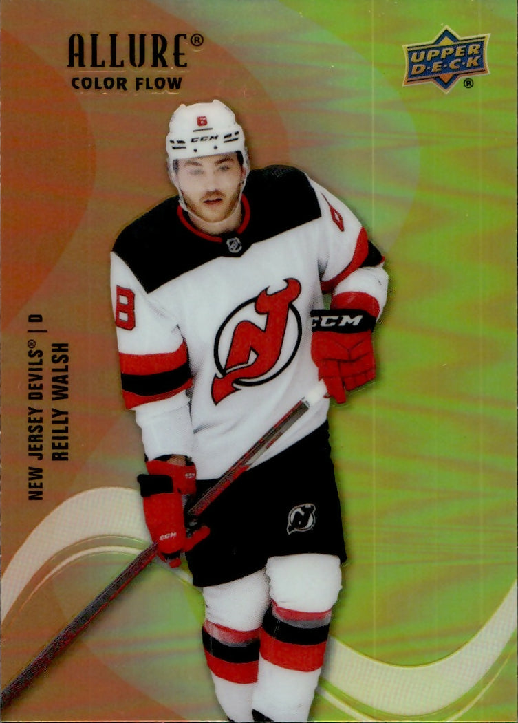 2022-23 Upper Deck Allure Hockey - Color Flow - Orange Yellow #SF-9 Reilly Walsh - New Jersey Devils - A