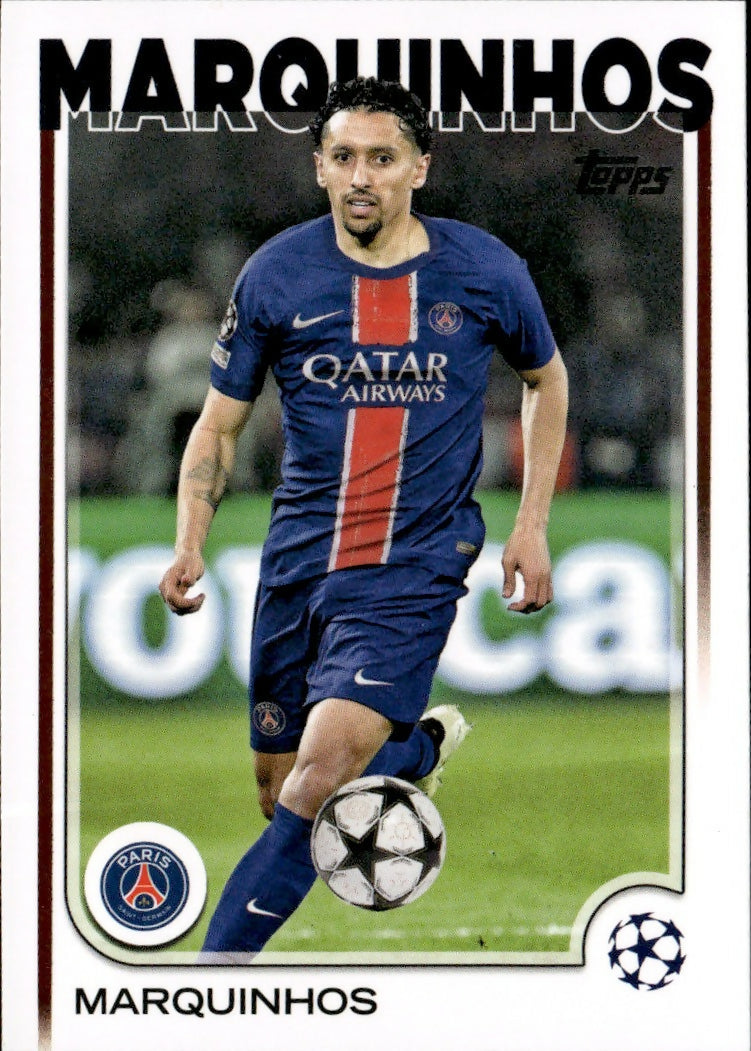 2024-25 Topps UEFA Club Competitions - Base #110 Marquinhos - Paris Saint - Germain - A