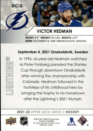 2021-22 Upper Deck Series 2 Hockey - Day With The Cup #DC-3 Victor hedman - Tampa Bay Lightning - B