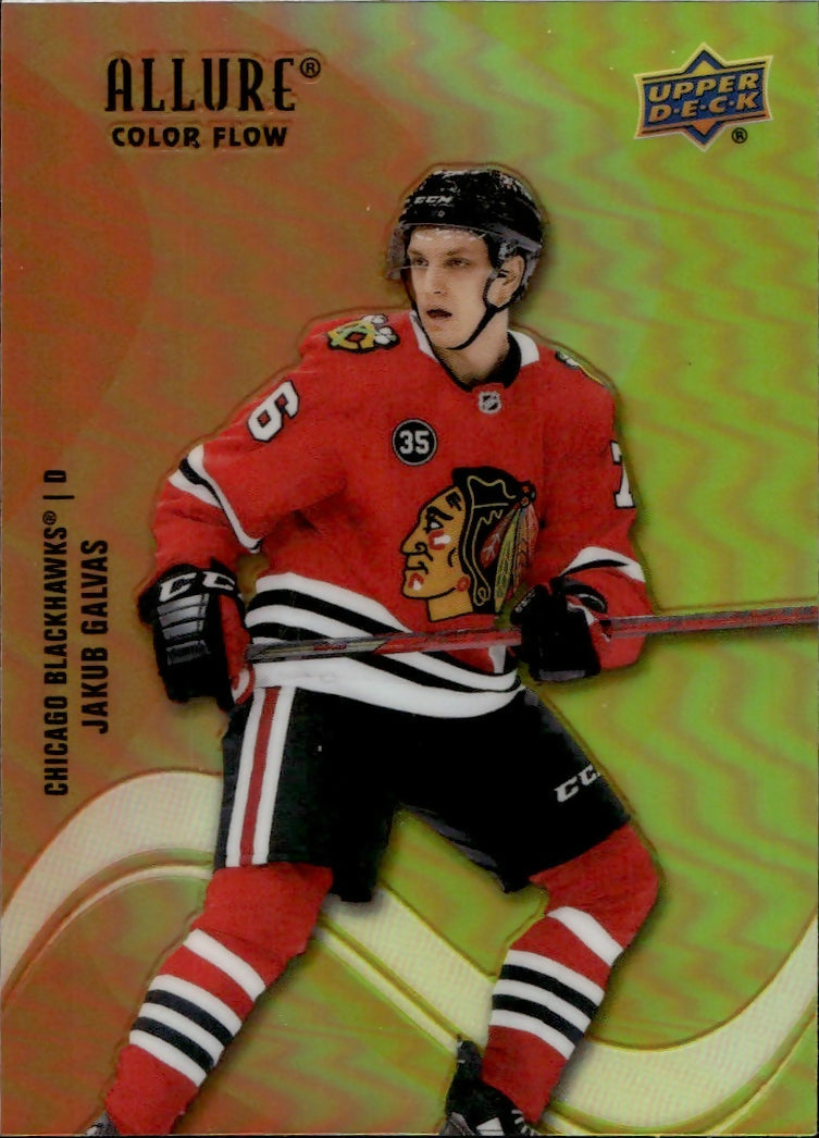 2022-23 Upper Deck Allure Hockey - Color Flow - Orange-Yellow #SF-68 Jakub Galvas - Chicago Blackhawks - A