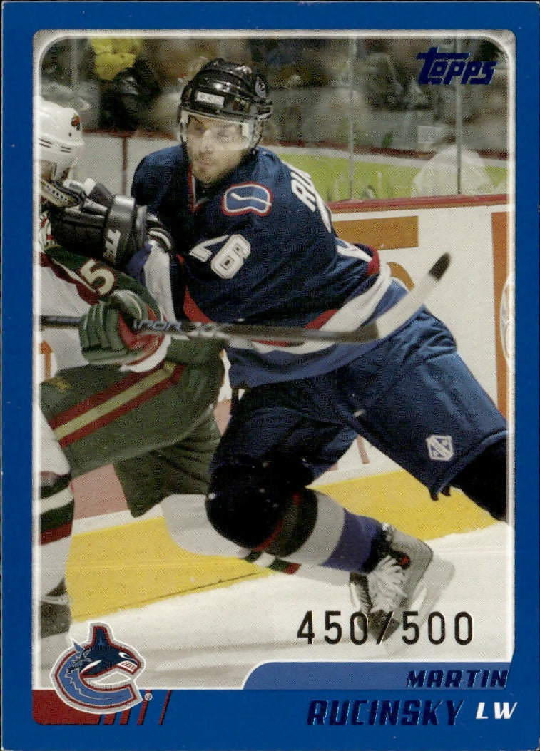 2003-04 Topps Traded - Base - Blue :500 #TT80 Martin Rukinsky - Vancouver Canucks - A