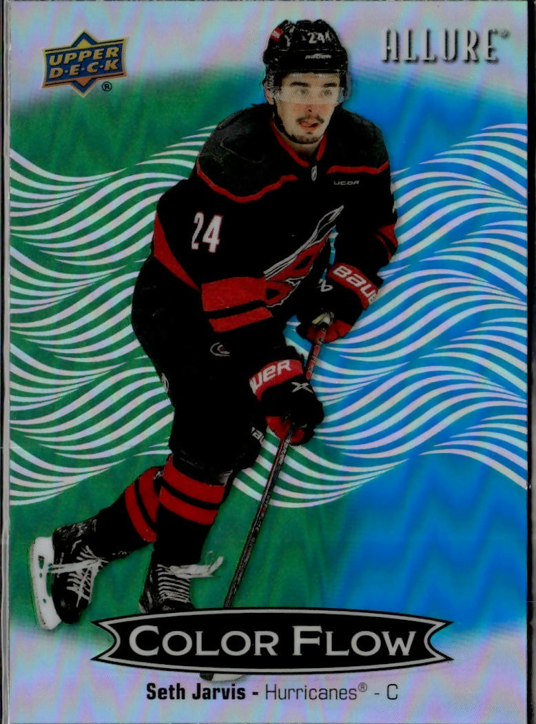 2024-25 Upper Deck Allure Hockey - Color Flow - Geeen-Blue Spectrum #CFL-50 Seth Jarvis - Carolina Hurricanes - A