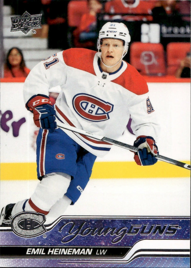 2023-24 Upper Deck Extended Series Hockey - Base - Young Guns #720 Emil Heineman - Montreal Canadiens - A