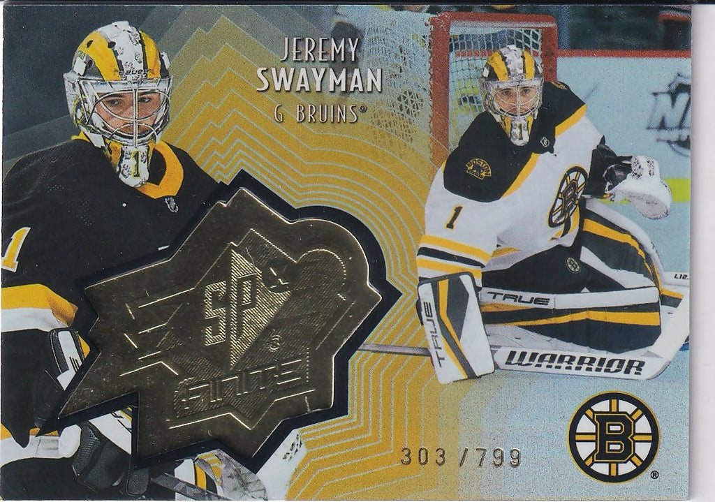 2021-22 Upper Deck SPx Finite #SF-4 Jeremy Swayman Boston Bruins