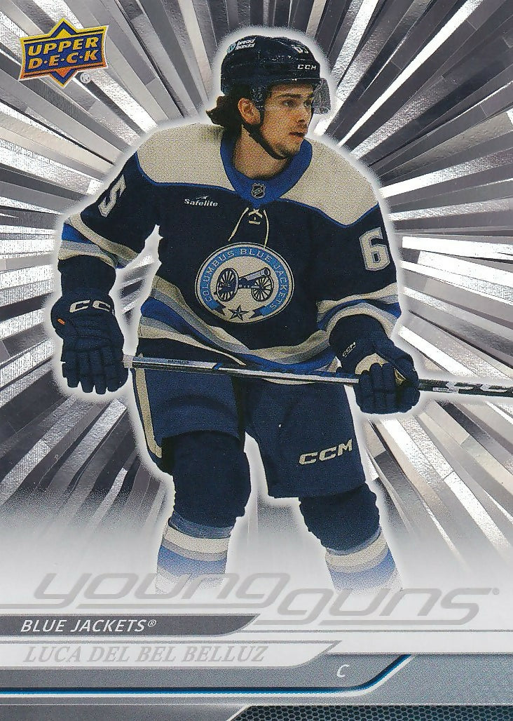 2024-25 Upper Deck Outburst Silver #214 Luca Del Bel Belluz Columbus Blue Jackets Rookie