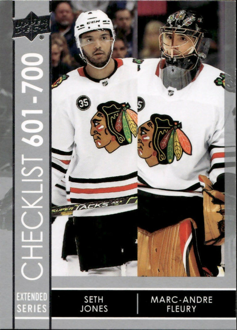 2021-22 Upper Deck Extended Series Hockey - Base #700 Checklist - Seth Jones:Marc-Andre Fleury - A