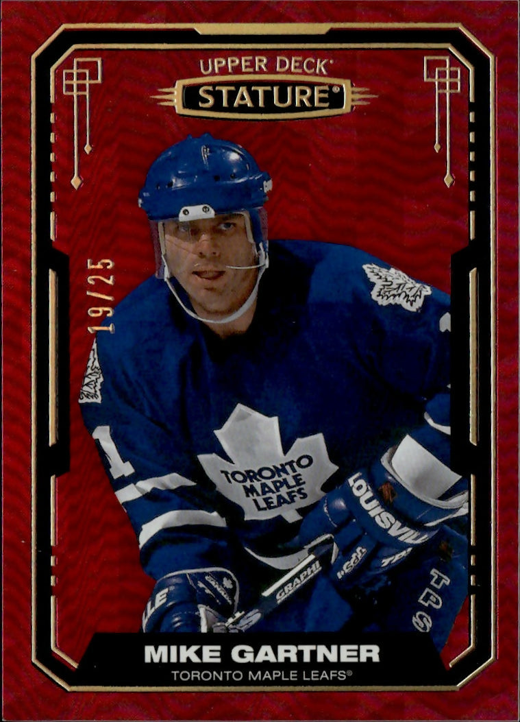 2021-22 Upper Deck Stature Hockey - Base - Red :25 #68 Mike Gartner - Toronto Maple Leafs - A