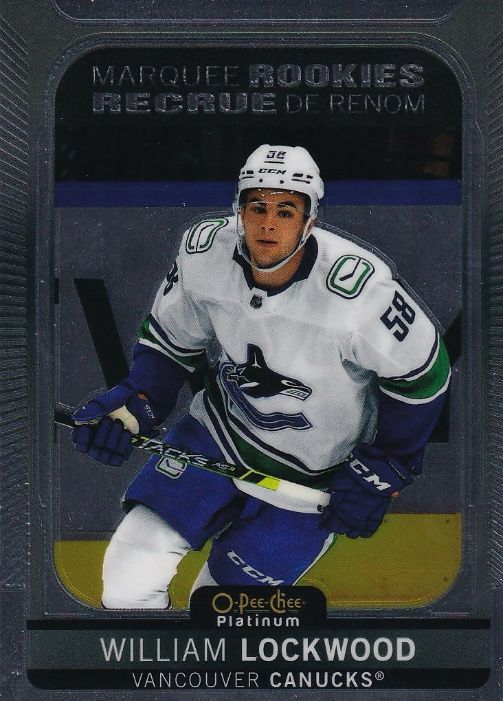 2021-22 O-Pee-Chee Platinum #248 William Lockwood Vancouver Canucks Rookie
