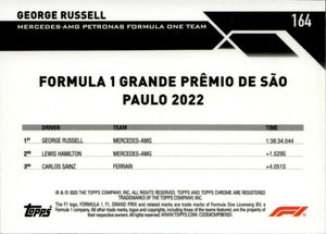 2023 Topps Chrome Formula 1 Base #164 - Grand Prix Winners George Russell - Mercedes-AMG Petronas Formula One Team - B