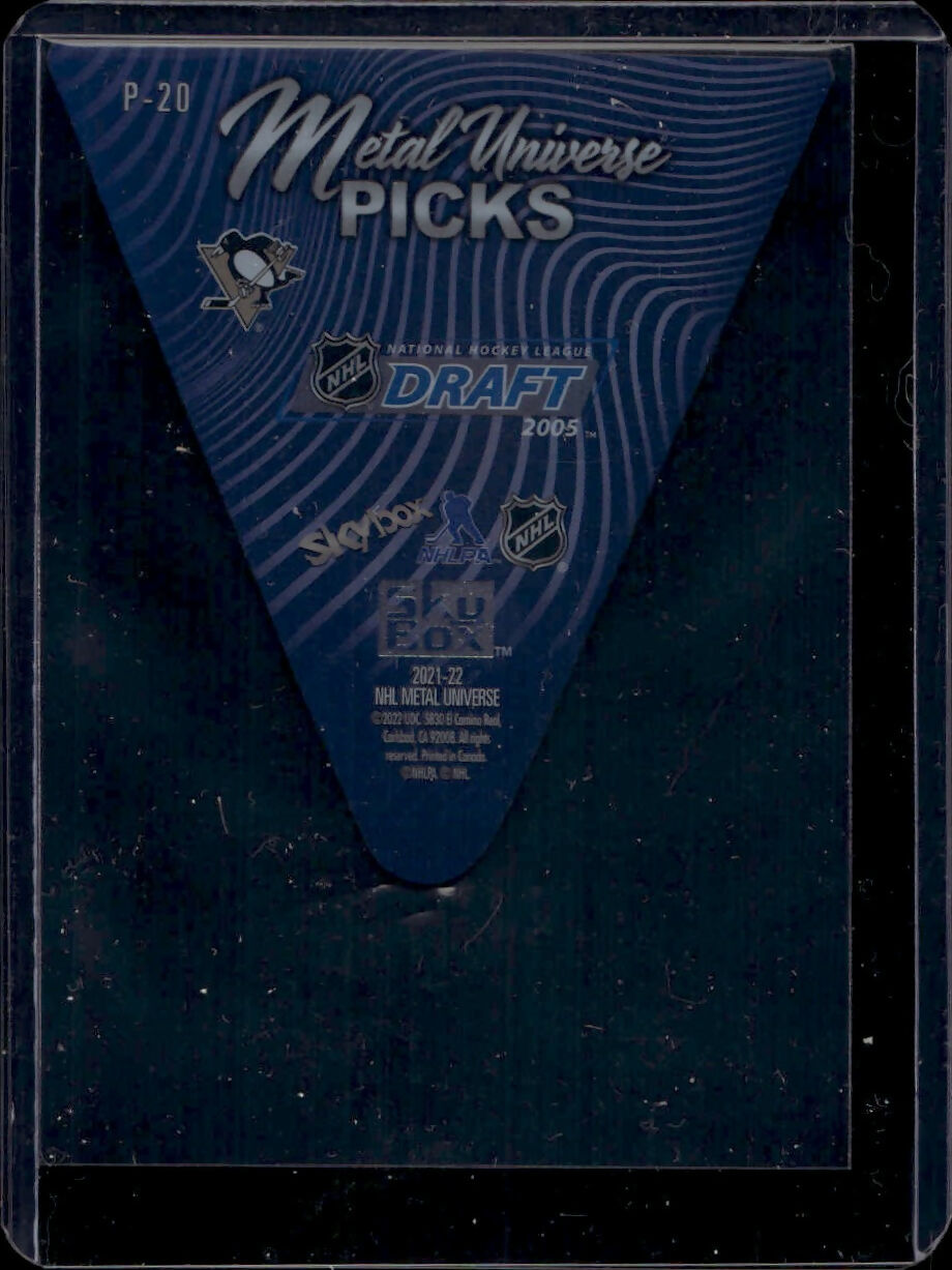 2021-22 Upper Deck Skybox Metal Universe - Metal Universe Picks #P-20 Sidney Crosby - Pittsburgh Penguins - B