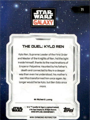 2024 Topps Star Wars Galaxy Chrome - Base - Mini Diamond #71 The Duel Kylo Renn - B