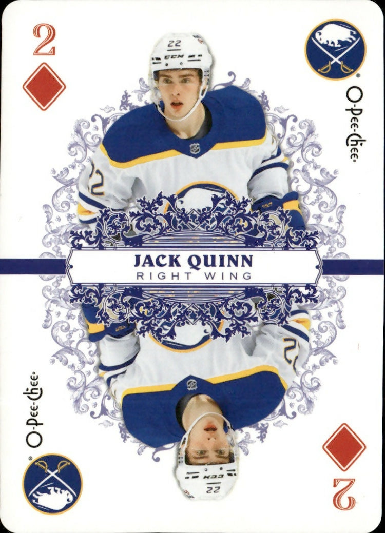 2022-23 Upper Deck O-Pee-Chee - Playing Card #2D Jack Quinn - Buffalo Sabres - A