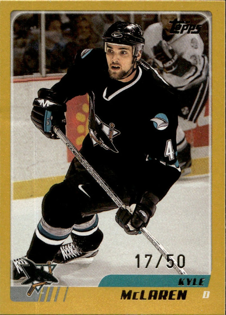 2003-04 O-Pee-Chee - Base - Gold :50 #217 Kyle McLaren - San Jose Sharks - A