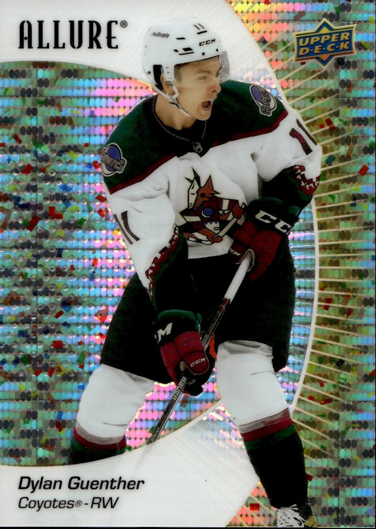 2023-24 Upper Deck Allure Hockey - Base - Gold Glitter Bomb :199 #71 Dylan Guenther - Arizona Coyotes - A