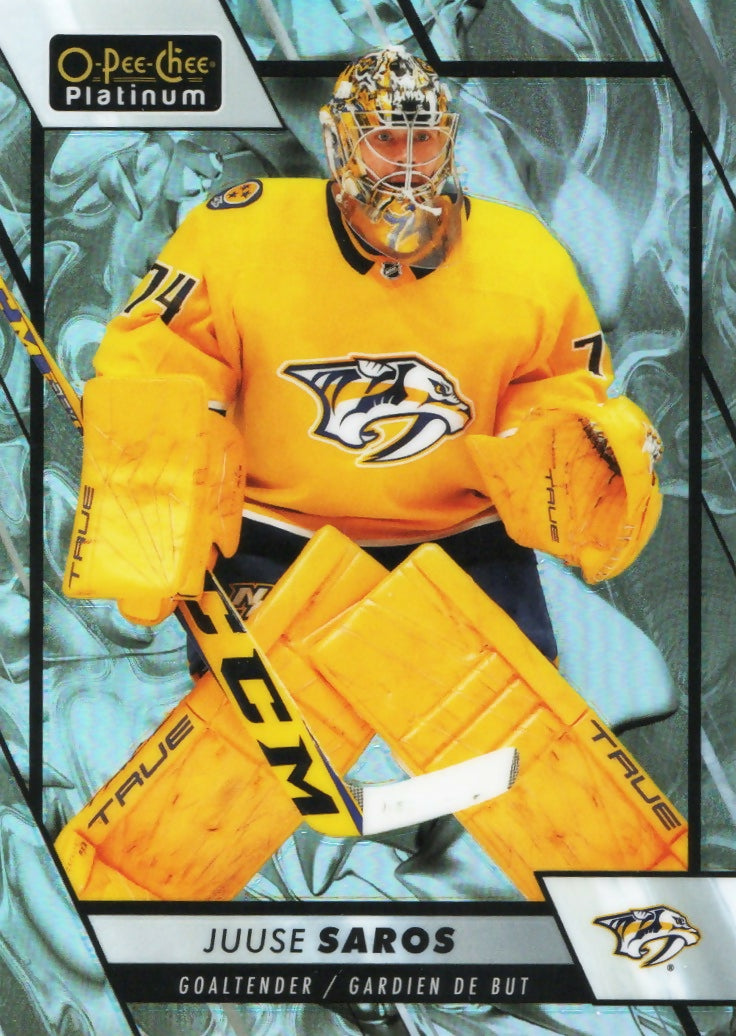 2023-24 Upper Deck O-Pee-Chee Plaitinum Hockey - Base - Liquid Metal :399 #88 Juuse Saros - Nashville Predators - A
