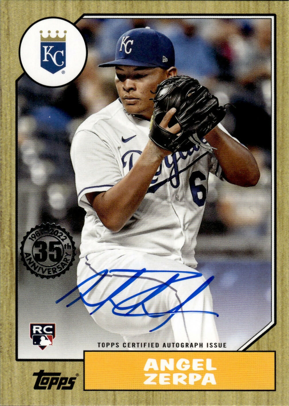 2022 Topps Update Series Baseball - 1987 Topps Baseball Autographs #87BA-AZ Angel Zerpa - Kansas City Royals - A