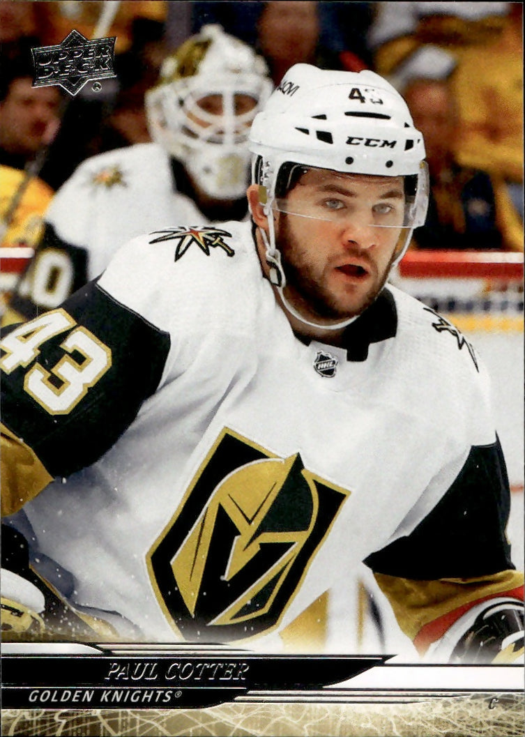 2024-25 Upper Deck Series 1 Hockey - Base #186 Paul Cotter - Vegas Golden Knights