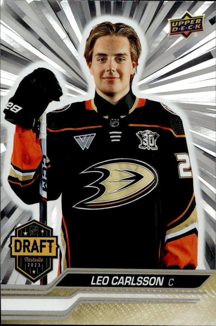 2023-24 Upper Deck Extended Series Hockey - Base - Outburst #736 Leo Carlsson - Anaheim Ducks - A
