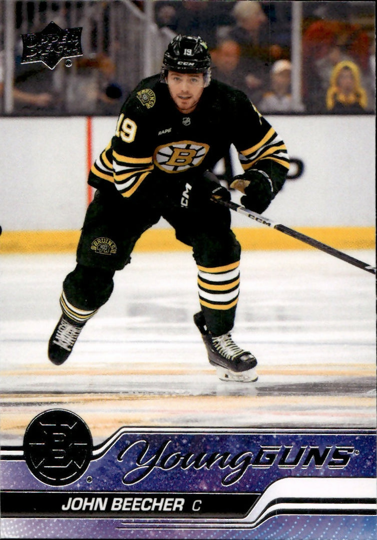 2023-24 Upper Deck Series 2 Hockey - Base - Young Guns #472 John Beecher - Boston Bruins - A