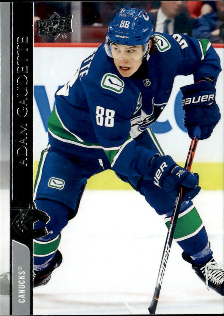 2020-21 Upper Deck Series 2 Hockey - Base #425 Adam Gaudette - Vancouver Canucks - A