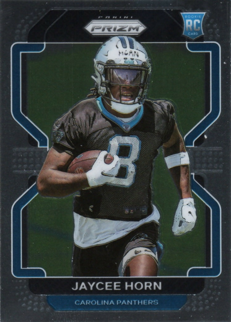 2021 Panini Prizm Football Base #373 Jaycee Horn RC Carolina Panthers - A