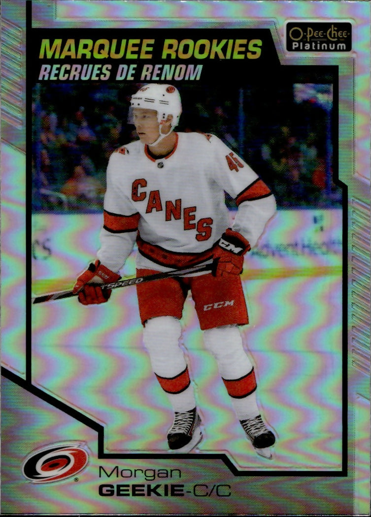 2020-21 Upper Deck O-Pee-Chee Platinum - Base - Marquee Rookie - Rainbow #165 Morgan Geekie - Carolina Hurricanes - A