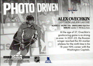 2022-23 Upper Deck O-Pee-Chee Platinum Hockey - Photo Driven #PD-1 Alex Ovechkin - Washington Capitals