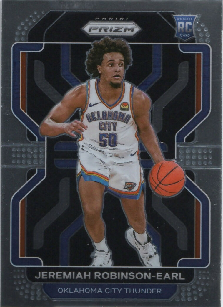 2021-22 Panini Prizm Basketball - Base - Rookie # 319 Jeremiah Robinson-Earl - Oklahoma City Thunder