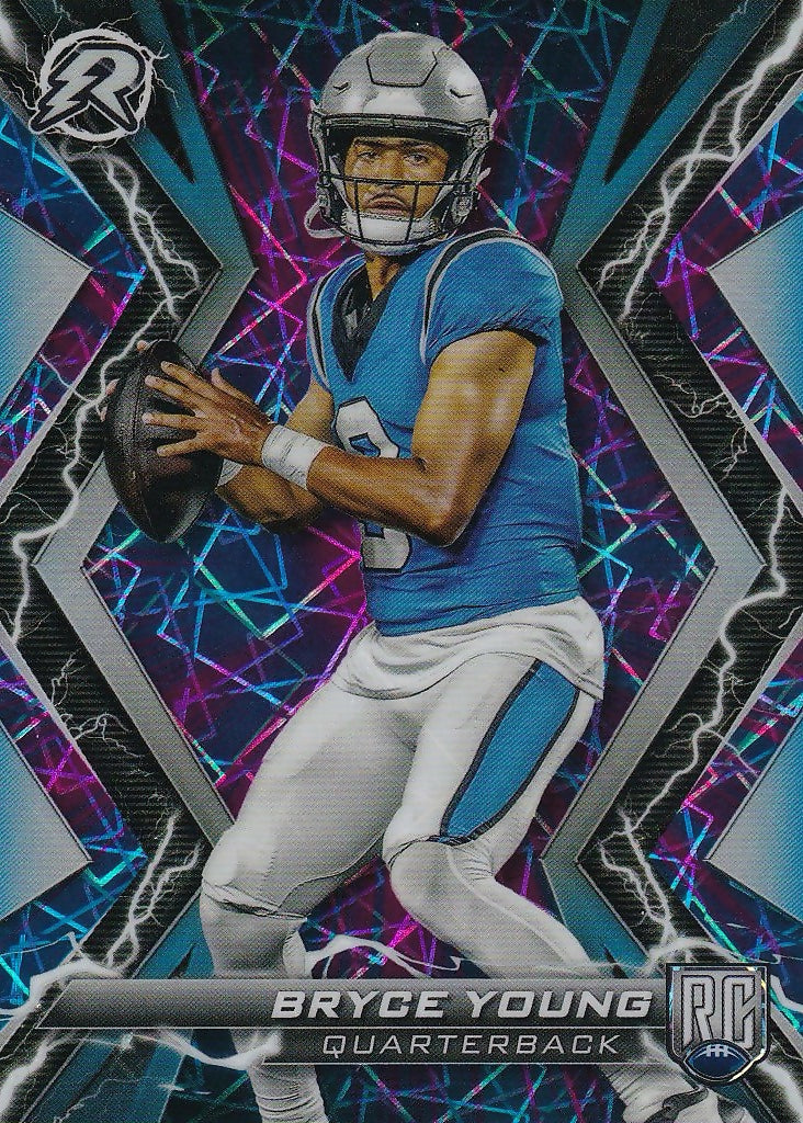 2023 Topps Composite Resurgence Sky Blue and Pink Shock #97 Bryce Young Carolina Panthers Rookie