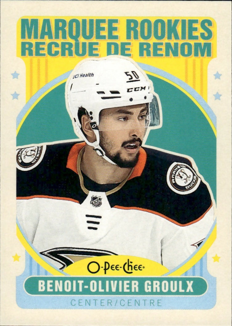 2021-22 Upper Deck Series 2 - O-Pee-Chee Update - Retro #612 Benoit-Olivier Groulx - Anaheim Ducks - A