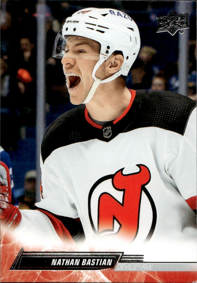 2022-23 Upper Deck Series 1 Hockey - Base #106 Nathan Bastian - New Jersey Devils - A