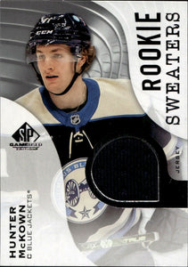 2023-24 Upper Deck SP Game Used Hockey - Rookie Sweaters #RS-HM Hunter McKown - Columbus Blue Jackets - A