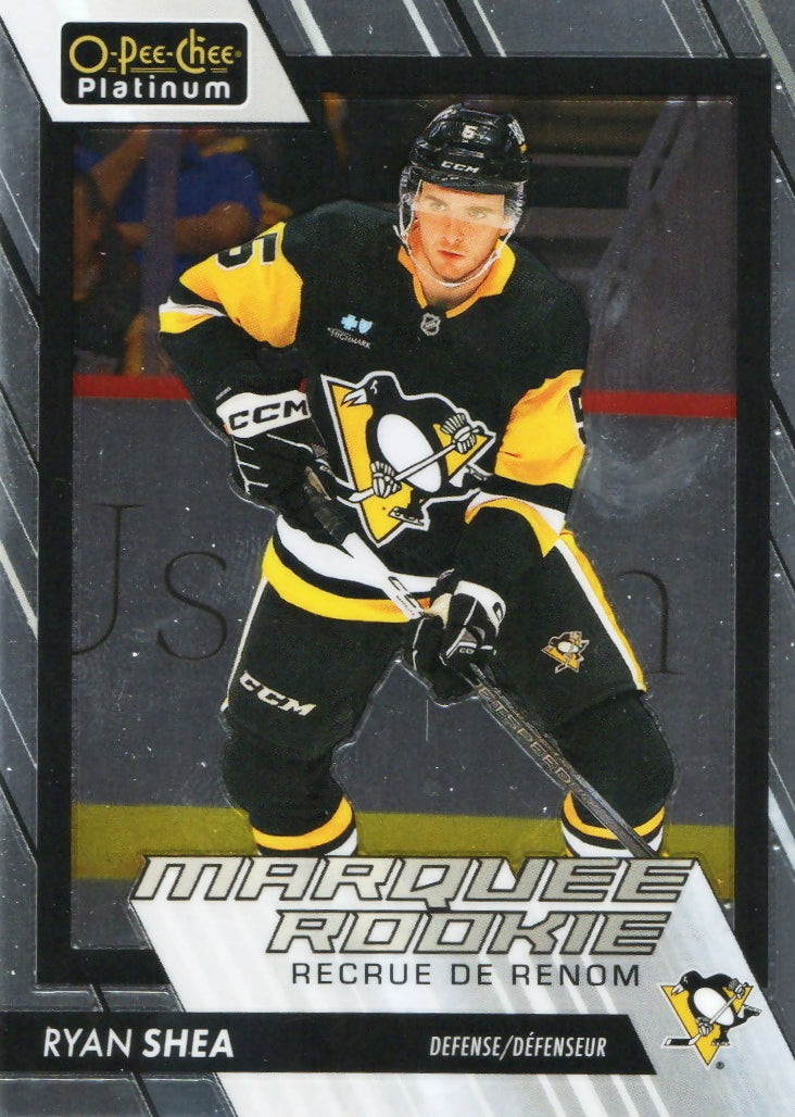 2023-24 Upper Deck O-Pee Chee Platinum Hockey - Base - Marquee Rookie #294 Ryan Shea - Pittsburgh Penguins - A