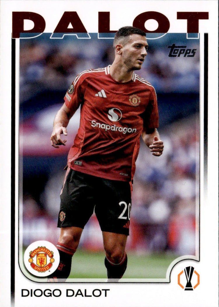 2024-25 Topps UEFA Club Competitions - Base #83 Diogo Dalot - Manchester United - A