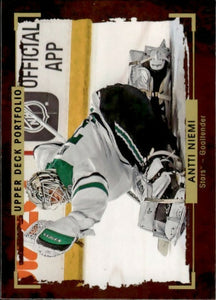 2015-16 Upper Deck Portfolio Hockey - Base #12 Antti Niemi - Dallas Stars