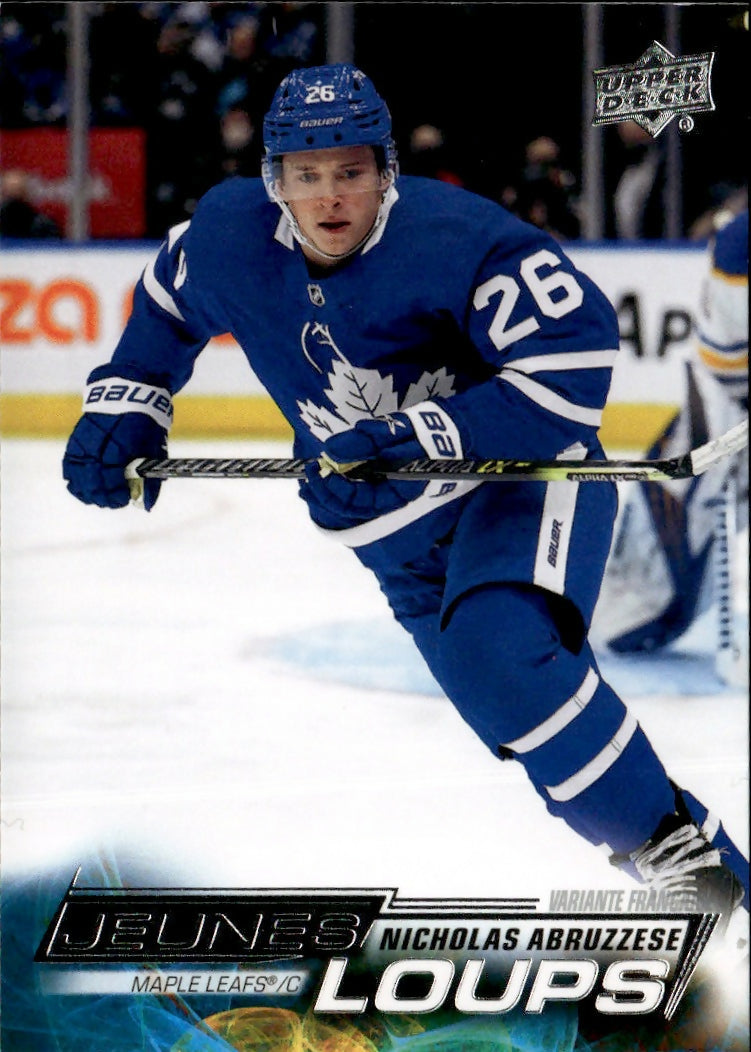 2022-23 Upper Deck Series 1 Hockey - Base - Young Guns - French Varient #234 Nicholas Abruzzese - Toronto Maple Leafs - A