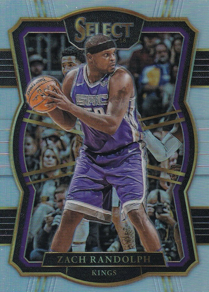 2017-18 Panini Select Silver Prizms #188 Zach Randolph Sacramento Kings