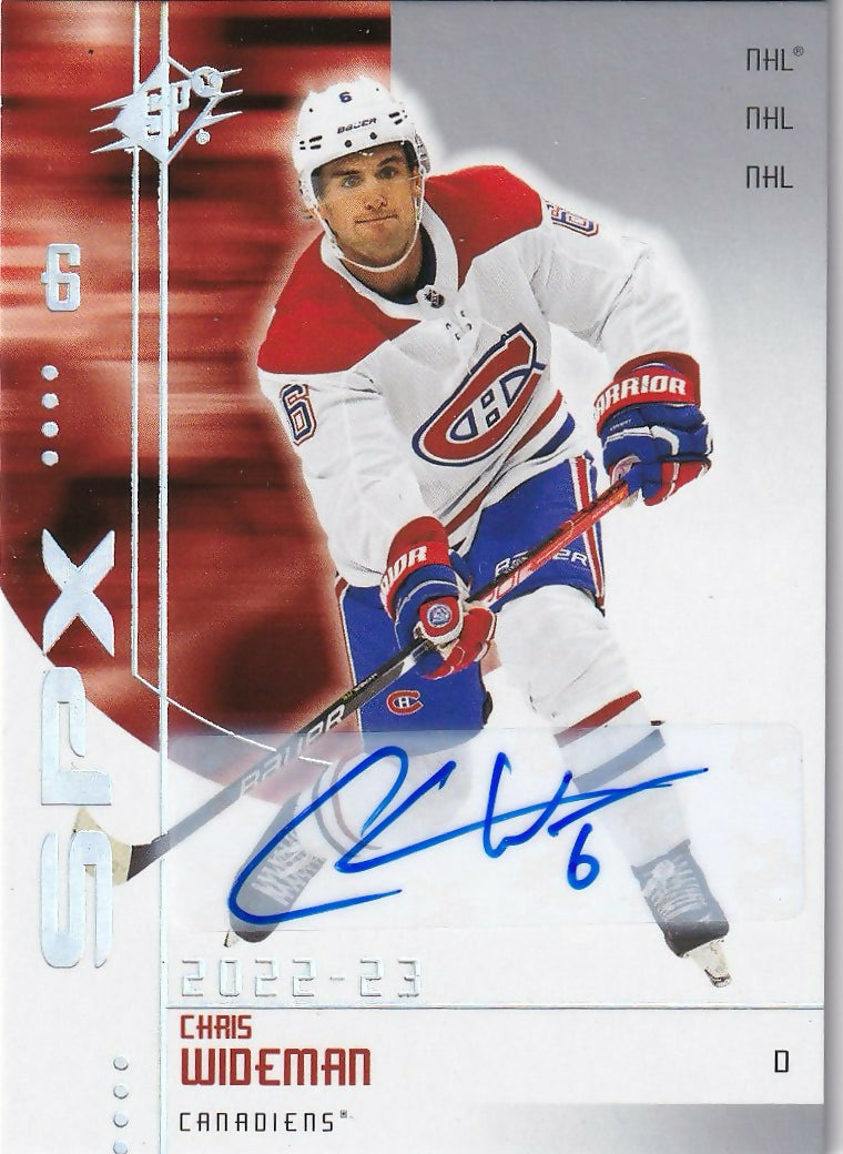2022-23 Upper Deck SPX Hockey - 2002-03 SPx Retro - Auto #R-16 Chris Wideman - Montreal Canadiens - A