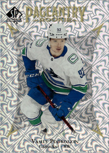 2021-22 Upper Deck SP Authentic Hockey - Pageantry #P-54 Vasily Podkolzin - Vancouver Canucks - A