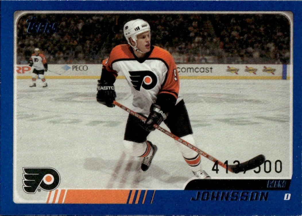 2003-04 O-Pee-Chee - Base - Blue :500 #77 Kim Johnsson - Philadelphia Flyers - A
